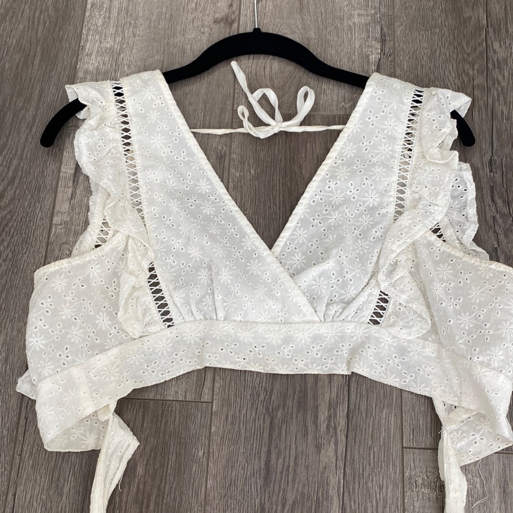 White open back size 10 Into top